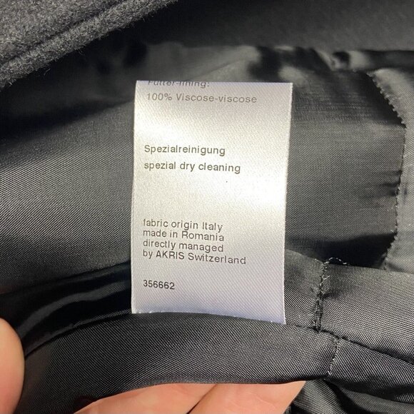 NEW Akris Punto Insulated Wool Blend Car Coat Sz 10 MSRP $1,690 Pleather Wrists - Picture 11 of 11